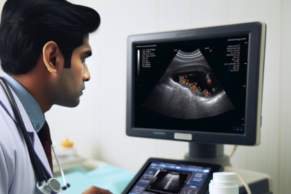 Ultrasound monitoring during andriol therapy